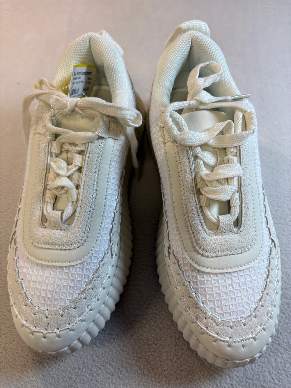 Corkys Cream Lace-Up Kids Sneakers